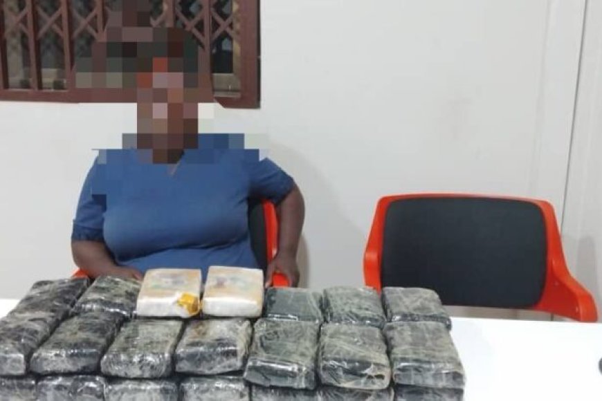 46-Year-Old Woman Arrested at Kotoka Airport with 30 Slabs of Cannabis Hidden in Cargo